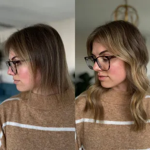 One row hand tied hair extensions by Nicole