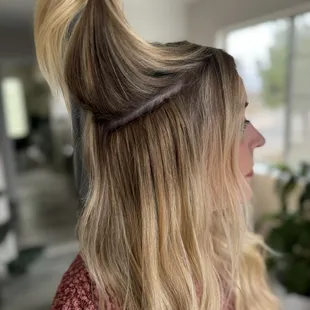 Hand tied extensions by Nicole