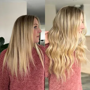 One row of hand tied extensions by Nicole