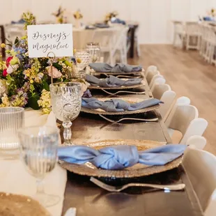 Farmhouse table set up
