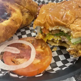 a sandwich and a bun