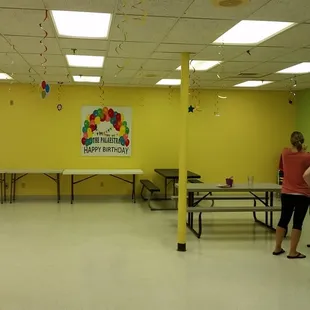 View 2 of birthday party room. Great little room.
