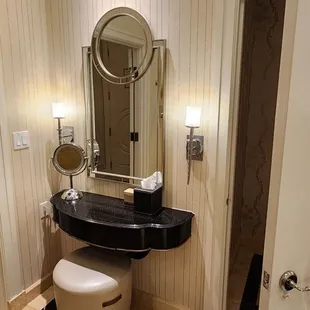 The toilet room in the suite