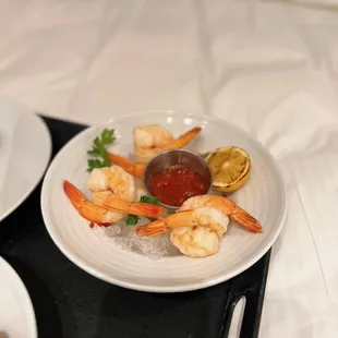 In-suite dining - shrimp cocktail