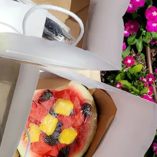 a watermelon with vodka