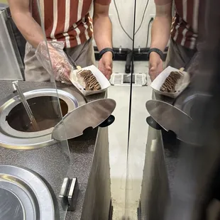 Adding toppings