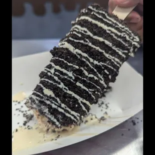 Kit Kat dipped in white chocolate and Oreos