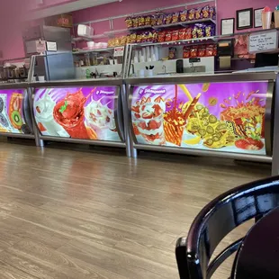 a row of ice cream cones