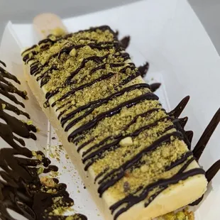 Durian with Dark Chocolate and Pistachios