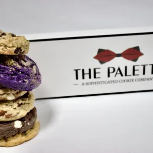 Our cookies are served in a sleeve that complements the gourmet flavors.