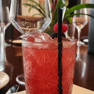 a cocktail in a glass