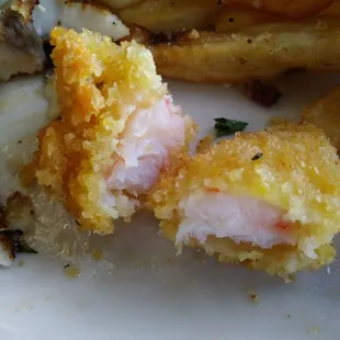 Up close. Hand breaded!