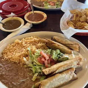 Flautas and enchiladas