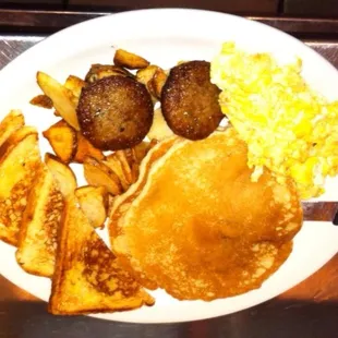 Pancake Breakfast with a side of toast