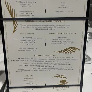 Dinner Menu