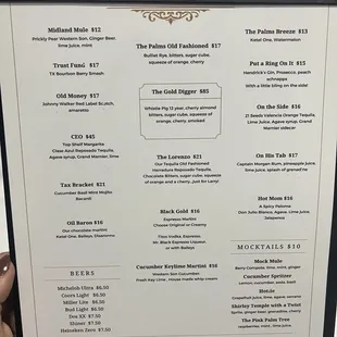 Cocktail Menu