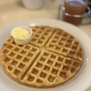 Buttermilk waffle. It looks plain but so delicious