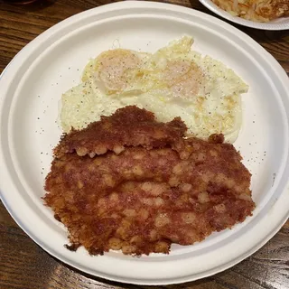 Grilled Corned Beef Hash & Eggs