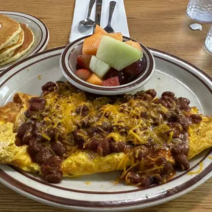 Chili Beans and Cheese Premium Omelette Breakfast