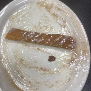What's left of a churro pancake