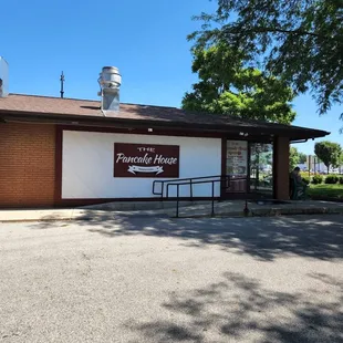 Entrance is on the other side of Scrock Road. Small parking lot next to it but more in the plaza nearby