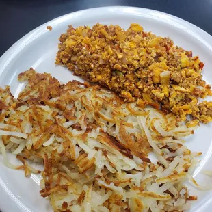 Chorizo with hashbrowns