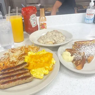 #4 with biscuits and gravy and French toast