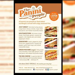 the panini people menu