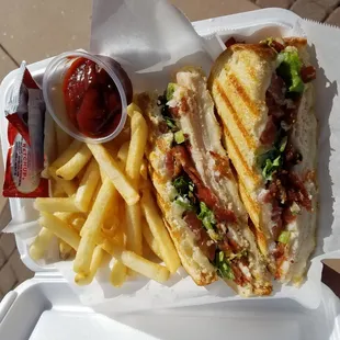 Jive turkey, fries, spicy ketchup