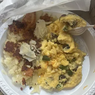 Oven baked whip omelette