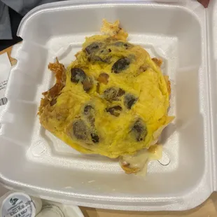 Eggs mixed with toenails and dandruff