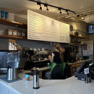 Love this cute casual spot for veggie scramble and chai latte