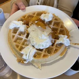 Apple cinnamon waffle