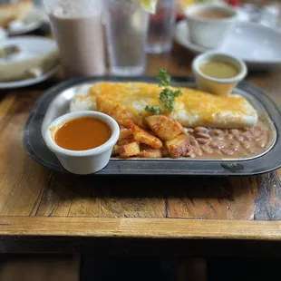 a plate of food on a table