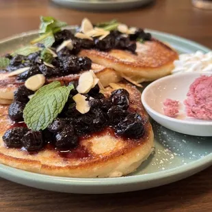 Blueberry Lemon Ricotta Pancakes.