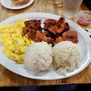 a plate of food on a table