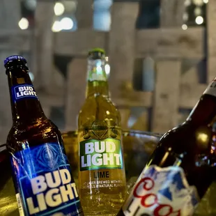 bud light and bud light bottles