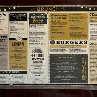 All-day brunch menu...