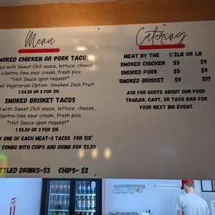 A pretty simple menu...just tacos.