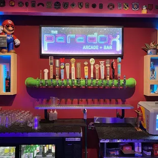 Look at all those drinks on tap! Hard kombucha???!