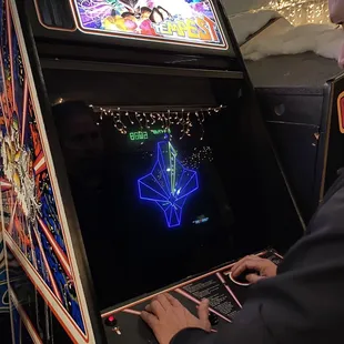 Tempest! Inferior to Dig Dug with primitive graphics but there's a certain appeal