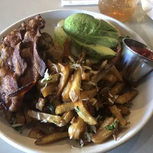 Paramount burger (added avocado) with Parmesan truffle fries.