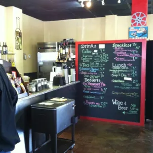 Menu board. Cute place!