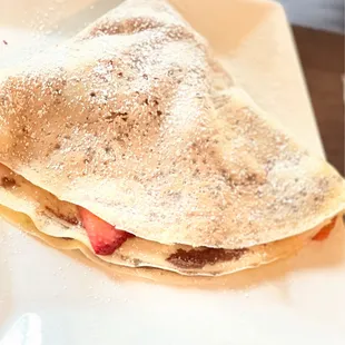 Nutella Crepe (plus strawberries and bananas)