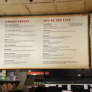 Savory and custom menu board