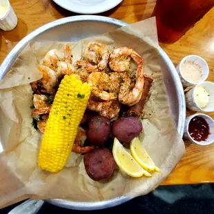 Boiled Seafood Shrimp Dinner