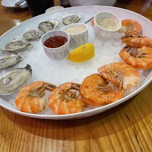 Half &amp; Half.  Shrimp Cocktail. Raw Oysters.