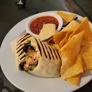 Chicken fajita wrap