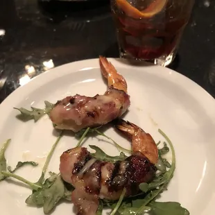 Pancetta Wrapped Prawns