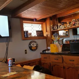 The bar area with Brewers memorabilia